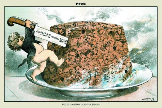 Puck Magazine: Puck's Holiday Plum-Pudding 20x30 poster