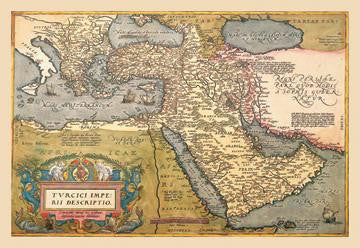 Map of The Middle East 20x30 poster