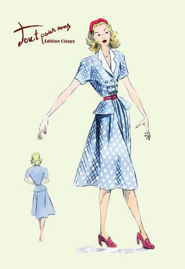 Daytime Dress in Plaid 20x30 poster