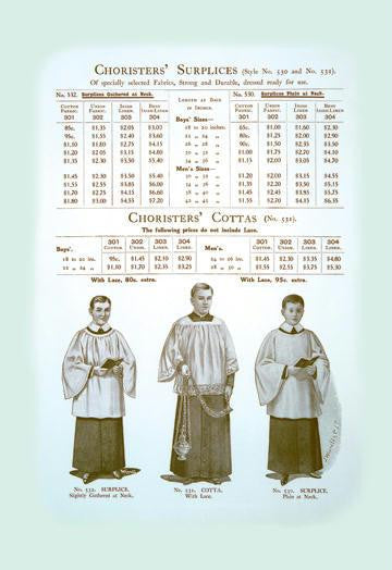 Choristers' Surplices 20x30 poster