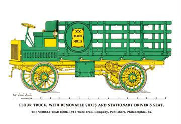 Flour Truck w- removable sides and stationary driver's seat 20x30 poster