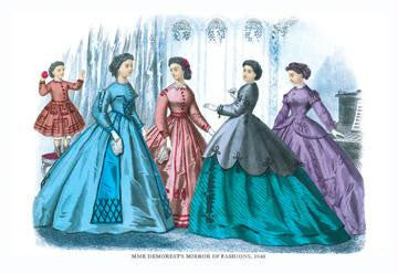 Mme. Demorest's Mirror of Fashions, 1840 #5 20x30 poster