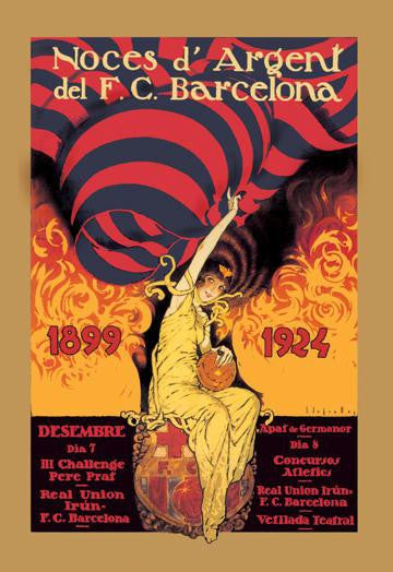 Noces d'Argent del F.C. Barcelona 20x30 poster
