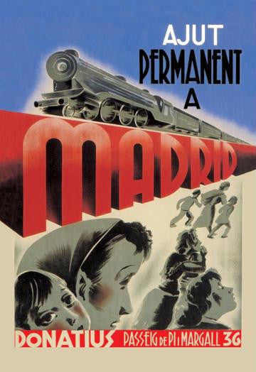Permanent Route to Madrid 20x30 poster
