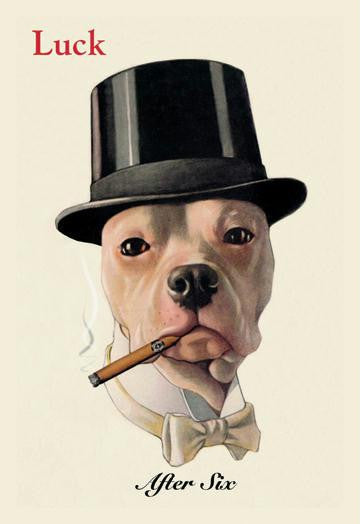 Dog in Top Hat Smoking a Cigar 20x30 poster
