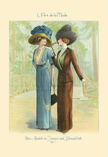 L'Art de la Mode: New Models in Tussor and Broadcloth 24x36 Giclee