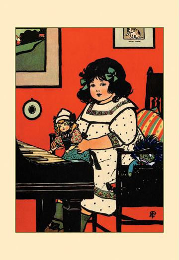 Dolly's Music Lesson 24x36 Giclee