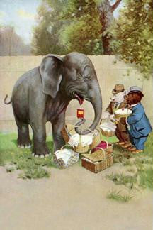 Bear's Picnic Elephant Trunk 24x36 Giclee
