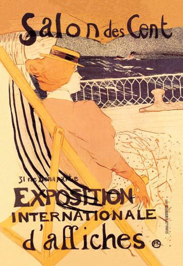 Salon des Cent: Exposition Internationale d'Affiches 28x42 Giclee on Canvas
