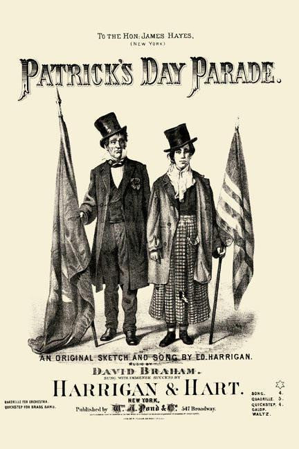 Patrick's Day Parade 28x42 Giclee on Canvas