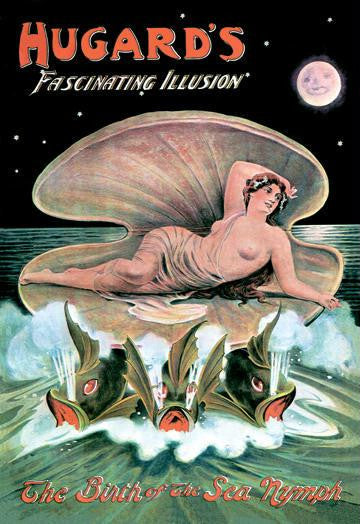 Hugard's Fascinating Illusion: The Birth of the Sea Nymph 28x42 Giclee on Canvas