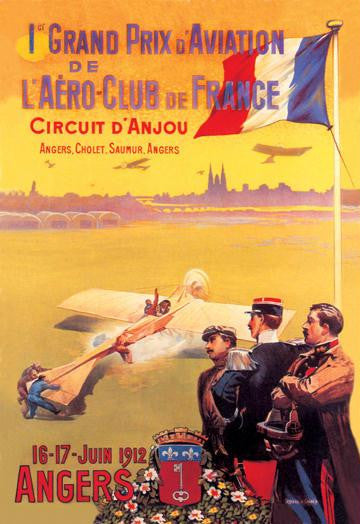 Grand Prix d'Aviation de L'Aero-Club de France 28x42 Giclee on Canvas