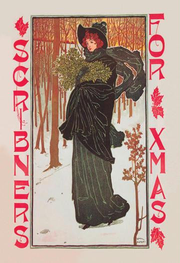 Scribner's for Xmas 28x42 Giclee on Canvas