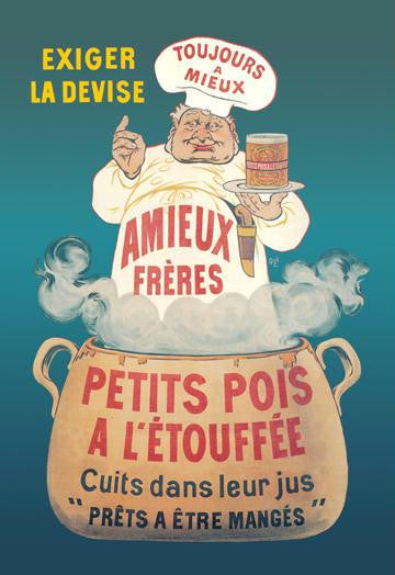 Amieux Freres - Petits Pois a l'Etouffee 28x42 Giclee on Canvas