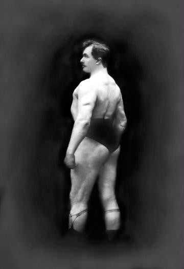 Bodybuilder's Back and Partial Left Profile 28x42 Giclee on Canvas