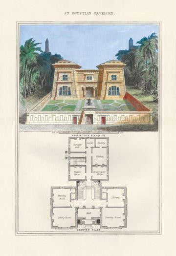 An Egyptian Pavilion 28x42 Giclee on Canvas
