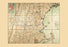 Map of the Most Inhabited Part of New England 28x42 Giclee on Canvas