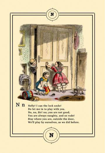 Little Lily's Alphabet: Nelly! 28x42 Giclee on Canvas
