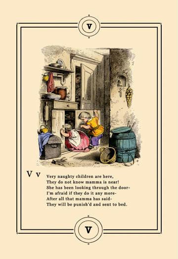 Little Lily's Alphabet: Very Naughty Children 28x42 Giclee on Canvas