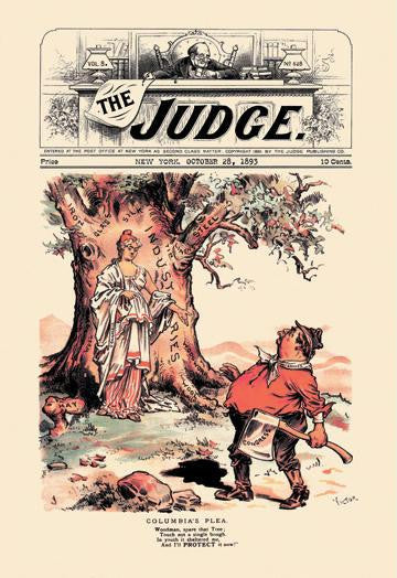 Judge: Columbia's Plea 28x42 Giclee on Canvas