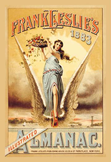 Frank Leslie's Illustrated Almanac: Flight of Flowers  1883 28x42 Giclee on Canvas