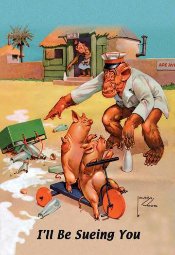I'll Be Suing You 28x42 Giclee on Canvas
