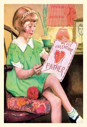 Happy Valentine's Father 28x42 Giclee on Canvas
