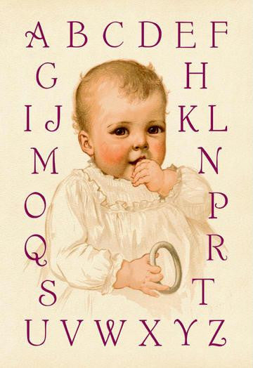 Sugar-bee's Alphabet 28x42 Giclee on Canvas