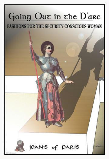 Going Out in the D'arc: Fashions for the Security Conscious Woman 28x42 Giclee on Canvas