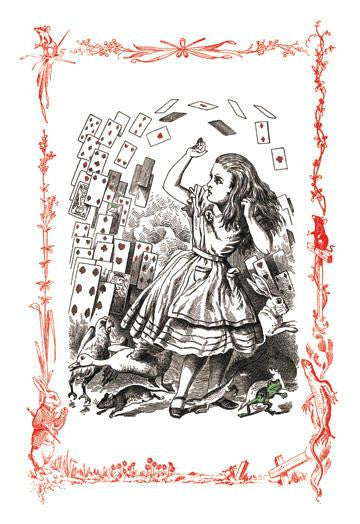 Alice in Wonderland: You're Nothing but a Pack of Cards! 28x42 Giclee on Canvas