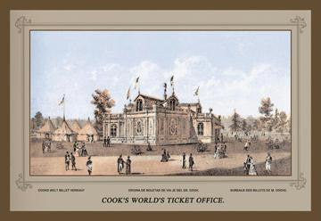 Centennial International Exhibition  1876 - Cook's World's Ticket Office 28x42 Giclee on Canvas