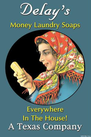 DeLay's Money Laundry Soaps 28x42 Giclee on Canvas