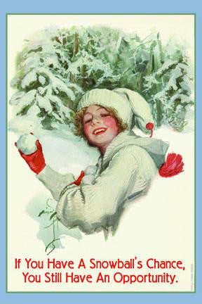 A Snowball's Chance 28x42 Giclee on Canvas