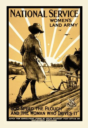 National Service Women's Land Army 28x42 Giclee on Canvas