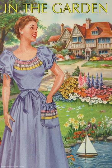 InThe Garden 50's RetroDress II 28x42 Giclee on Canvas
