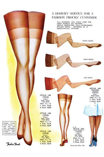 A Hosiery Service for a Fashion Frocks' Customer 28x42 Giclee on Canvas