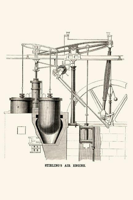 Stirling's Air Engine 28x42 Giclee on Canvas