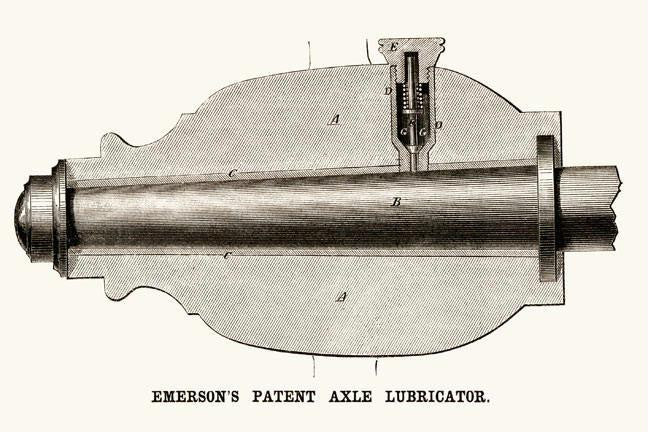 Emerson's Patent Axel Lubricator 28x42 Giclee on Canvas