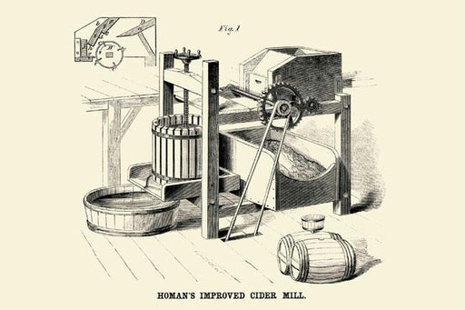 Homan's Improved Cider Mill 28x42 Giclee on Canvas