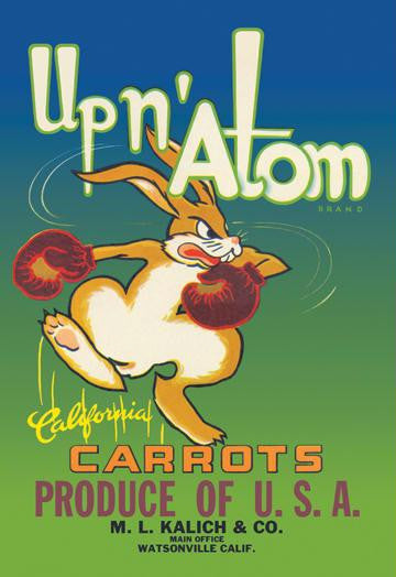 Up N' Atom California Carrots 12x18 Giclee on canvas