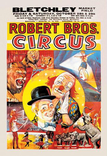 Robert Brothers' Circus at Bletchley Market Field 12x18 Giclee on canvas