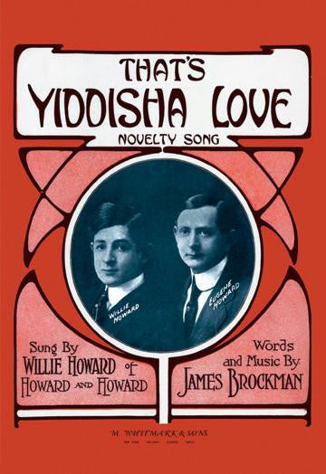 That's Yiddisha Love: Novelty Song 12x18 Giclee on canvas