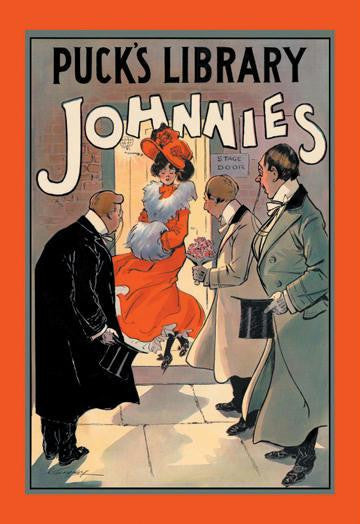 Puck's Library: Johnnies 12x18 Giclee on canvas