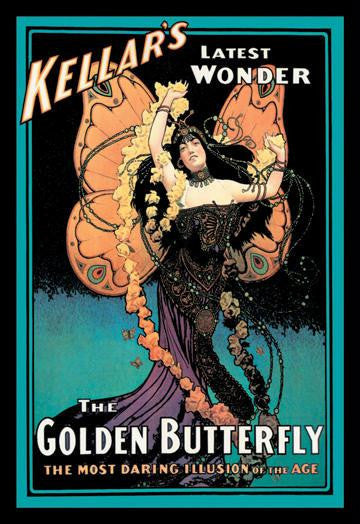 The Golden Butterfly: Kellar's Latest Wonder 12x18 Giclee on canvas