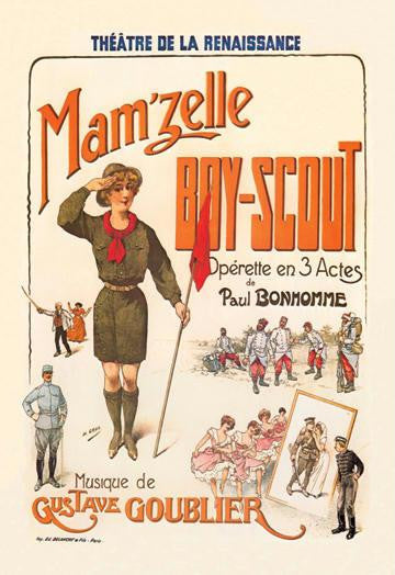 Mam'zelle Boy-Scout 12x18 Giclee on canvas