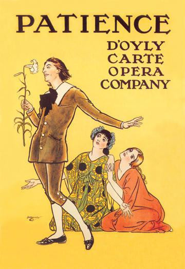 Patience: D'Oyly Carte Opera Company 12x18 Giclee on canvas