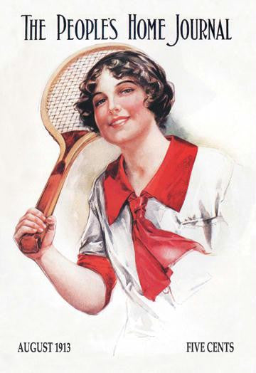 The People's Home Journal: Tennis 12x18 Giclee on canvas