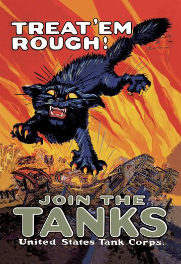 Treat 'em Rough: Join the Tanks 12x18 Giclee on canvas