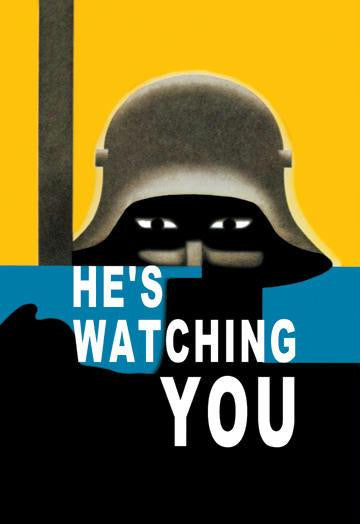 He's Watching You 12x18 Giclee on canvas