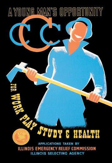 A Young Man's Opportunity for Work  Play  Study  and Health 12x18 Giclee on canvas